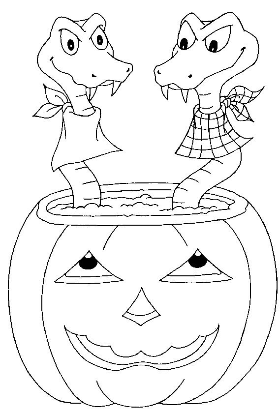 Plansa de colorat cu Halloween 2 75